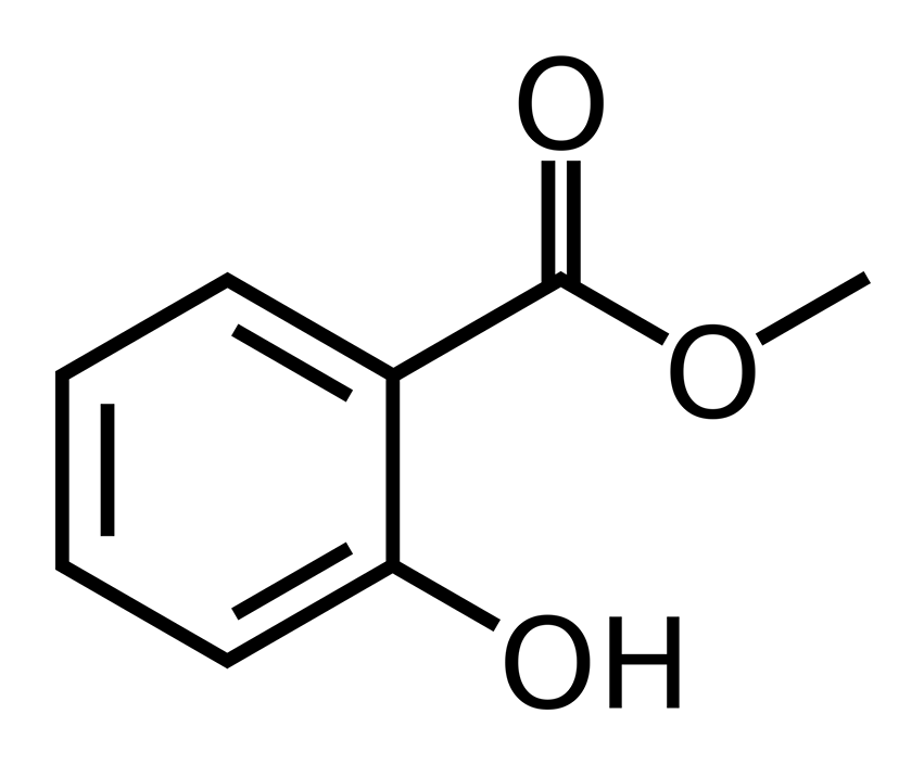 Structure of methyl salicylate